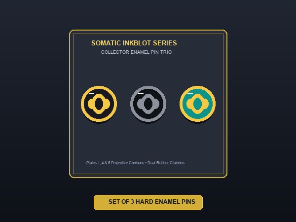 Somatic Inkblot Collector Lapel Pins (Set of 3)